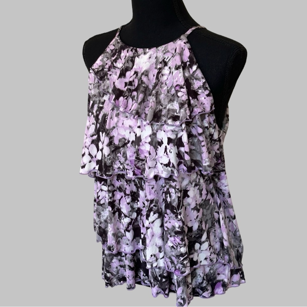 WHBM Floral Ruffle Top - Picture 4 of 4